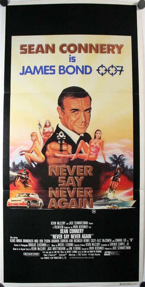 NEVER SAY NEVER AGAIN, Original James Bond Vintage Movie Theater Poster For Sale - Original ...