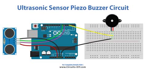 Ultrasonic Sensor with Piezo Buzzer - Arduino Tutorial