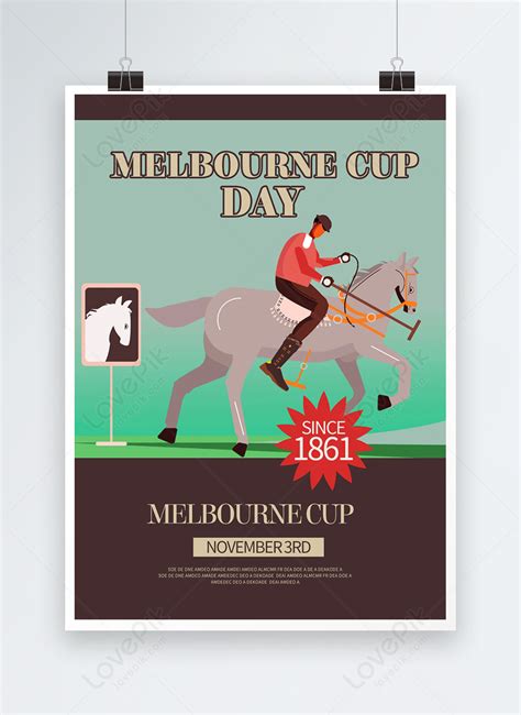 Colorful vector melbourne cup festival promotional poster template image_picture free download ...