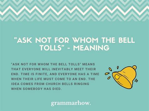 "Ask Not For Whom The Bell Tolls" - Meaning & Origin