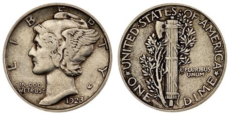 1923 Mercury Dimes Winged Liberty Silver Dime: Value and Prices