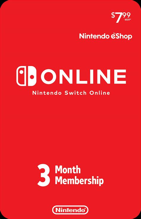 Nintendo Switch Online 3 Month Individual Membership