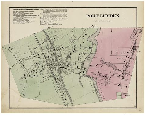 Port Leyden Village, New York 1875 - Old Town Map Reprint - Lewis Co ...