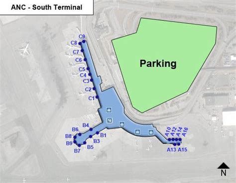 Ted Stevens Anchorage Airport ANC South Terminal Map