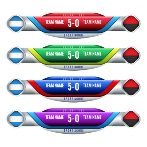 Scoreboard Elements Design For Football And Soccer, Soccer, Scoreboard ...