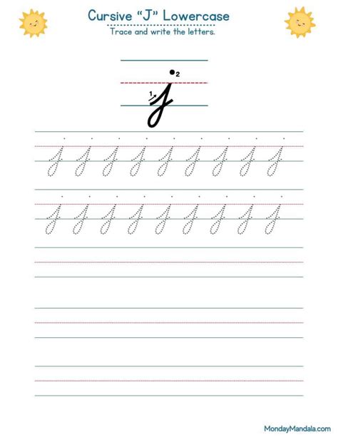 10 Cursive J Worksheets (Free Letter Writing Printables)