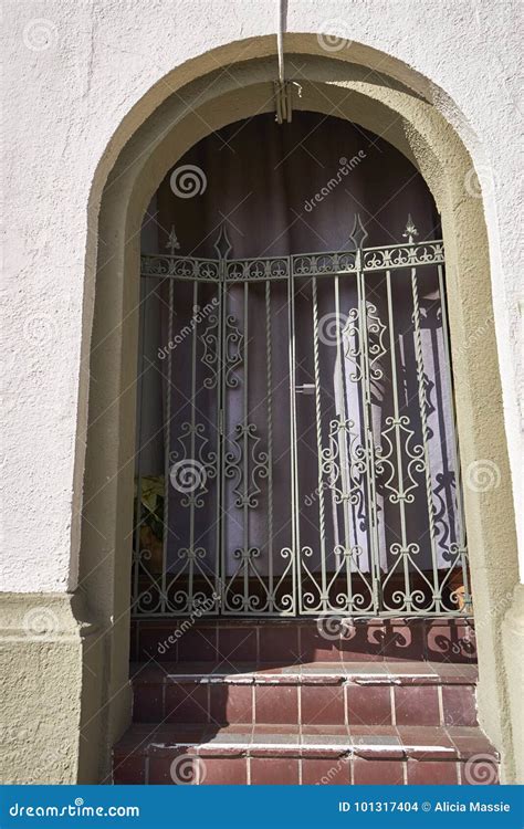 Fancy Gate Marks the Entrance To a Residence Stock Photo - Image of ...