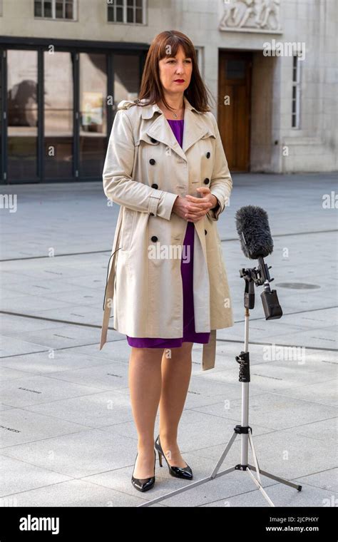 Rachel Reeves, Shadow Chancellor of the Exchequer, is being interviewed ...