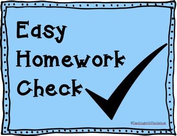 Easy Homework Checker by Tam's Teacher Resources | TPT