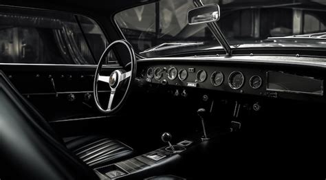 Premium AI Image | view of classic race car interior in the style of ...