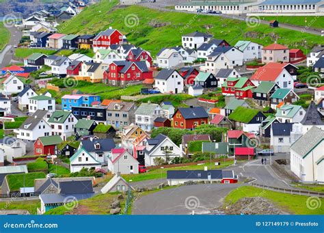 Torshavn City, Faroe Islands Editorial Stock Image - Image of grass ...