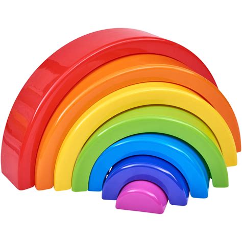 Spark. Create. Imagine. 7-Piece Rainbow Stacker Building Toy - Walmart.com