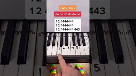 Baby Shark Piano Tutorial Easy With Numbers #Shorts #piano - YouTube