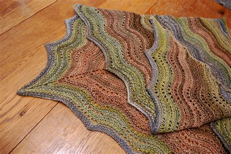 Knit me a river: Feather and Fan Comfort Shawl