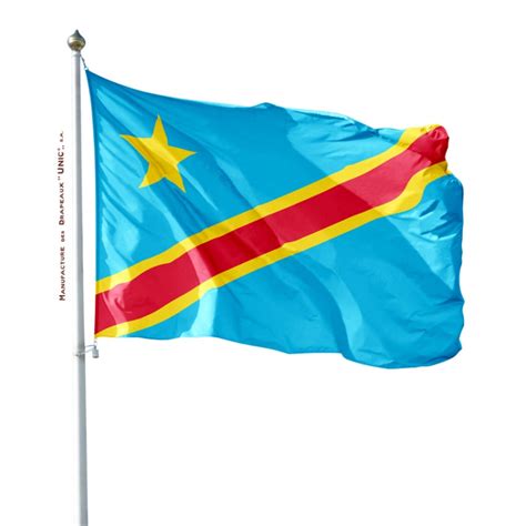 Pavillon RDC Congo drapeau pays disponible en plusieurs tailles