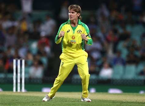 Adam Zampa celebrates the wicket of Shikhar Dhawan | ESPNcricinfo.com