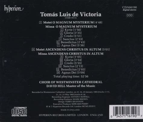 Tomas Louis de Victoria: Missa & Motette "O magnum mysterium" (CD) – jpc