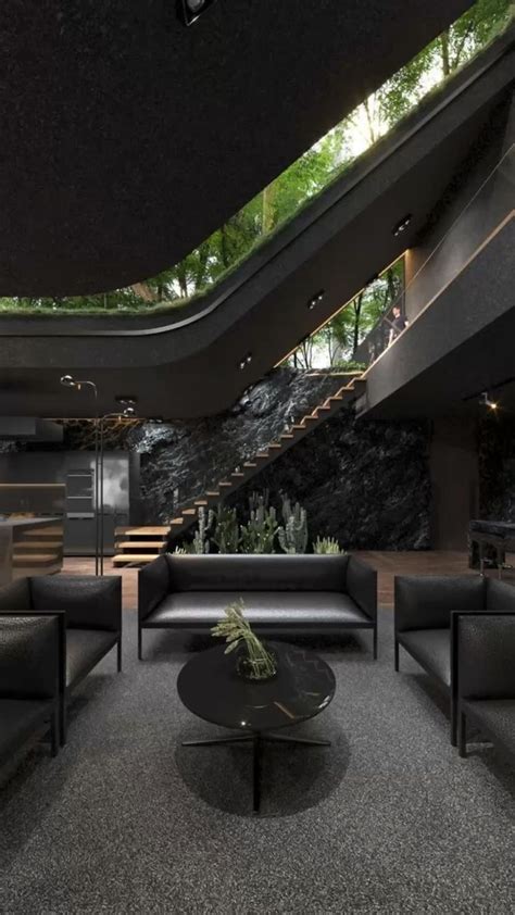 Black interior | Dark interior | black modern interior | modern ...