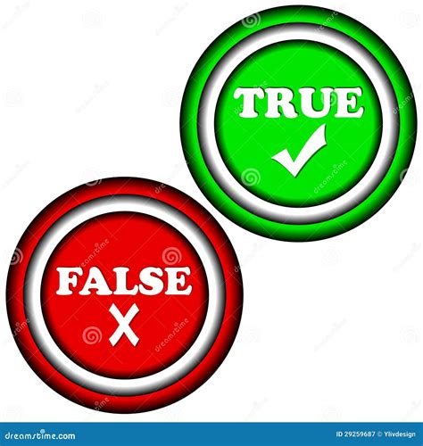 Buttons True And False Royalty Free Stock Photography - Image: 29259687