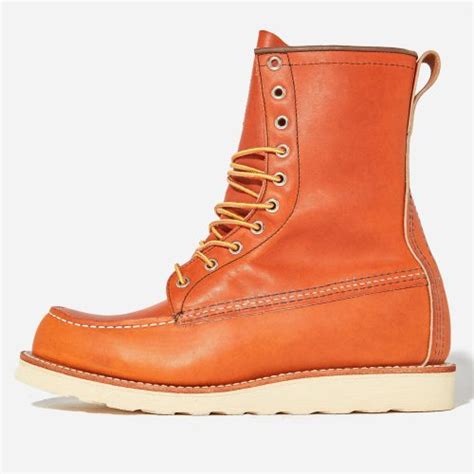 Red Wing 8" Moc Toe Boots in Orange Oro legacy Leather : UK at SEIKK