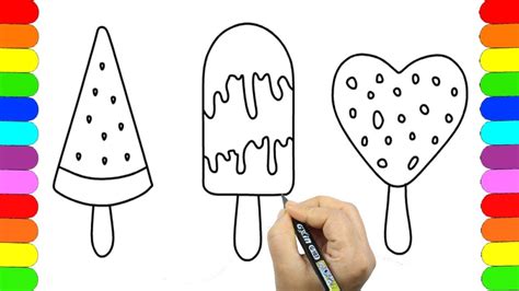 Ice Cream Drawing & Coloring For Kids #NurseryDrawingTv - YouTube