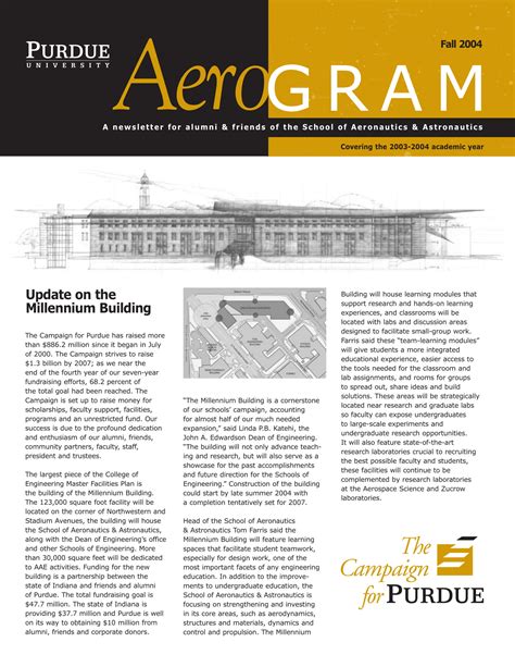 Aerogram - School of Aeronautics and Astronautics - Purdue University