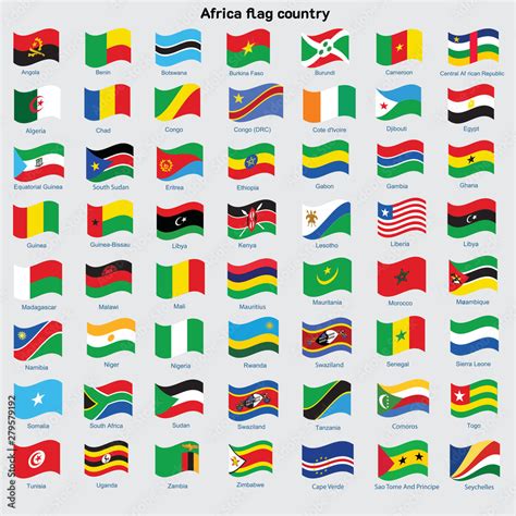 Flags Of Africa With Names