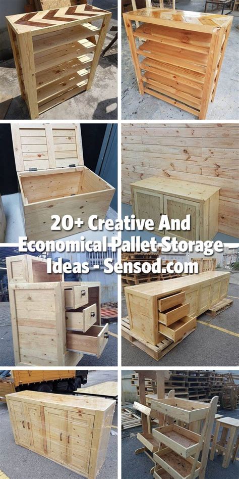 20+ Creative And Economical Pallet Storage Ideas - Sensod