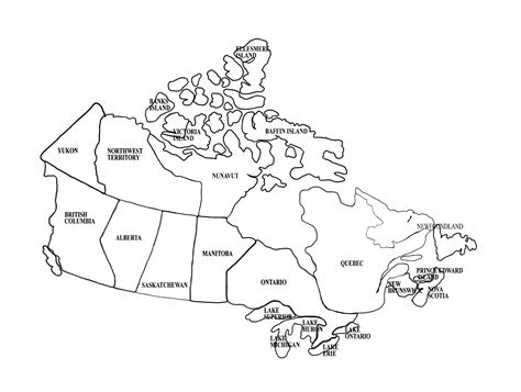 Canada Map Coloring Pages