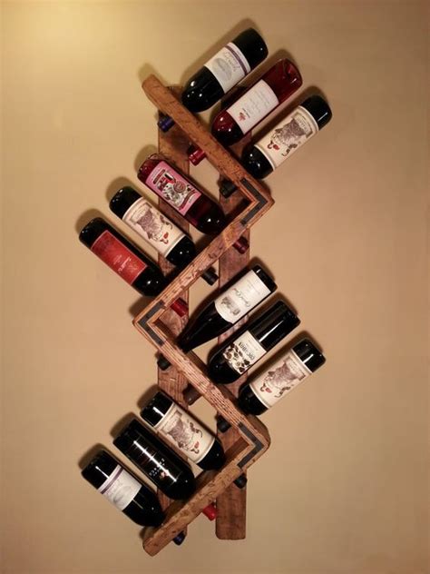 Wine rack. 12 bottle. Unique wine holder. by OneByOneCreations | 2 You ...