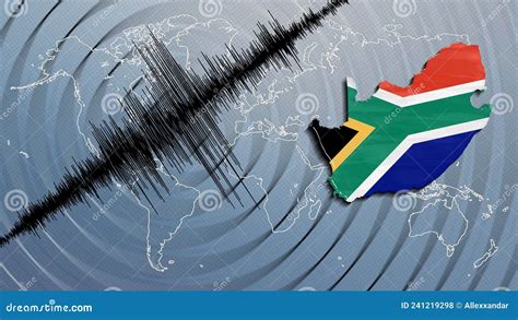 Seismic Activity Earthquake South Africa Map Stock Illustration ...