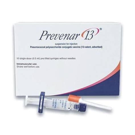 Prevnar 13 Pneumococcal 13 Valent Conjugate Vaccine (Na), 0.5ml in ...