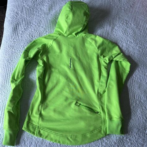 Nike dry fit hoodie Neon green - Depop