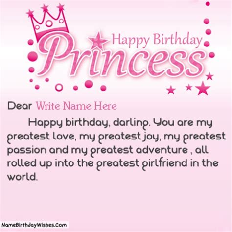 Happy Birthday Princess Wishes With Name And Photo