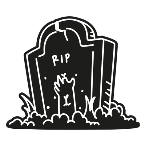 Cartoon Graveyard Stone Zombie Hand PNG & SVG Design For T-Shirts