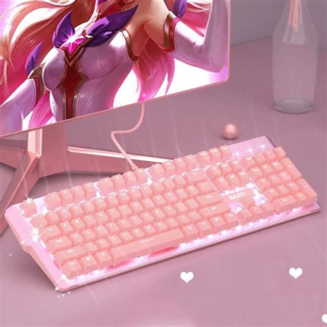 Mechanical Pink Crystal Backlit Keyboard 104-key Wired Gaming Keyboard - Etsy