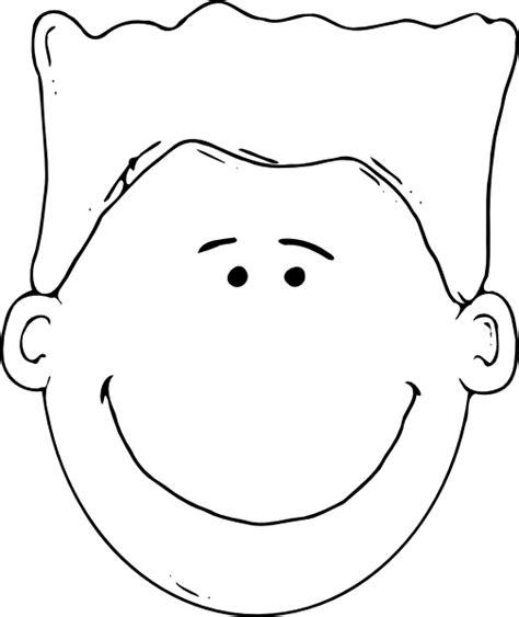 Boy Face Outline Clip Art at Clker.com - vector clip art online ...