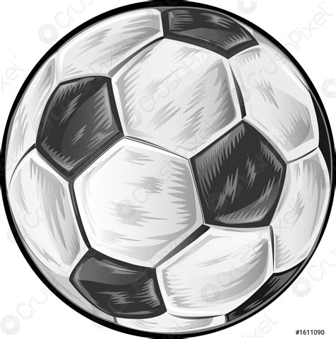 Pelota de fútbol aislada sobre fondo blanco - vector de stock 1611090 ...