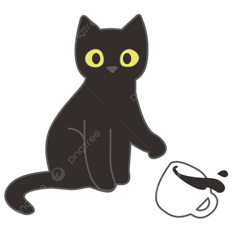 Design Element Cat Black And White Logo Design Cute Simple Plane, Poster, Child, Black PNG and ...