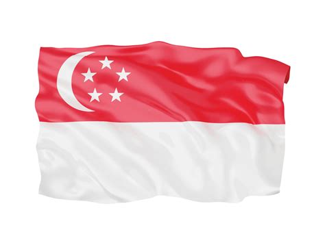 3d Singapore flag national sign symbol 16650404 Vector Art at Vecteezy