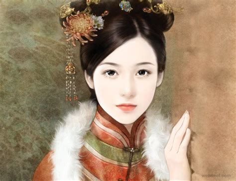 Chinese Painting Girl Beauty 8 - Full Image