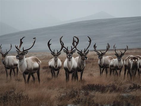 Premium Photo | Caribou migration in alaska39s arctic wilderness