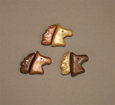 Metallic Horse Head Magnets (3 Pack), Mix and Match Manes!, Plaster Magnets, For Kitchen or ...