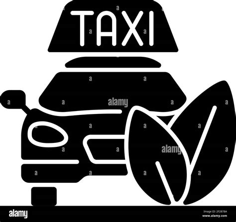 Eco-friendly taxi black glyph icon Stock Vector Image & Art - Alamy
