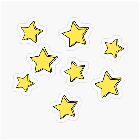 "Yellow stars" Sticker for Sale by FeulleDor | Coloring stickers, Cool ...