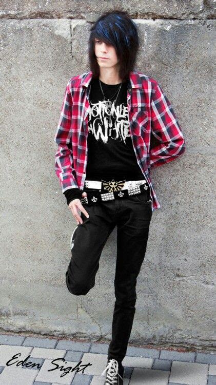 Blue hilites | Scene outfits, Scene boys, Hot emo guys