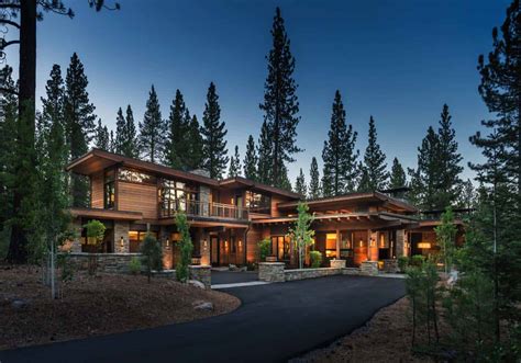 Mountain modern home in Martis Camp with indoor-outdoor living