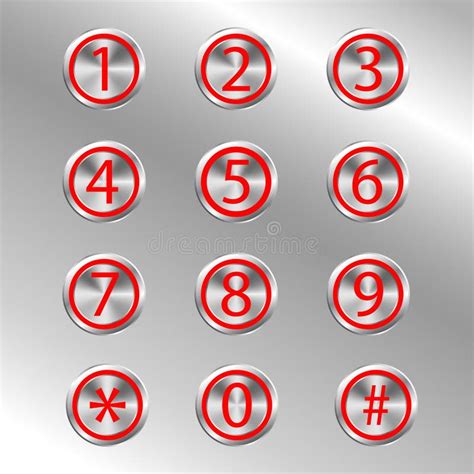 Keyboard Smartphone Number. Metal Buttons Stock Vector - Illustration of white, equipment: 301653825