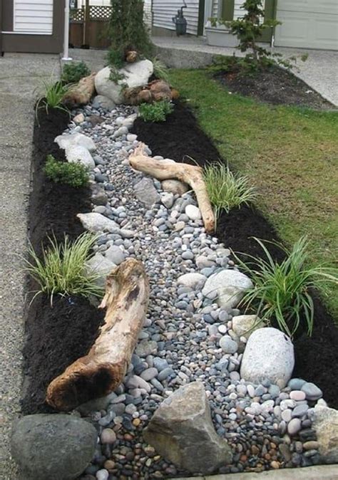 Dry-Creek-Bed-Example-1 | Small front yard landscaping, Rock garden design, Rock garden landscaping