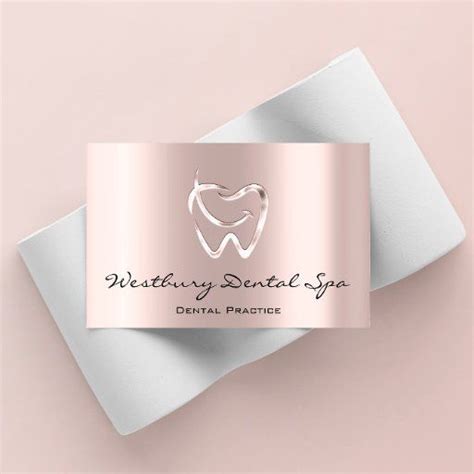 Dental Studio Smile Logo Blush Rose Dentist Business Card | Zazzle | Dentist, Dental, Blush roses